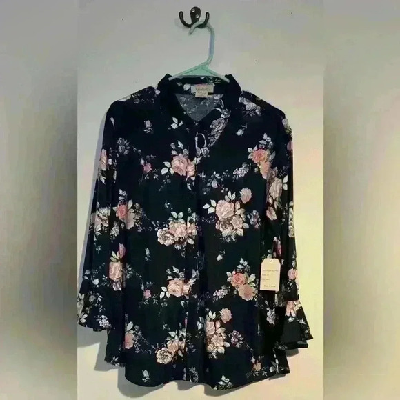 Passport women’s 2x blouse with wide sleeve’s NWT - Picture 1 of 5